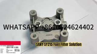 ]SANY SY215 HYUNDAI R215 4990848 CUMMIN S 6BT ইঞ্জিনের জন্য খননকারী জ্বালানী ফিল্টার বেস