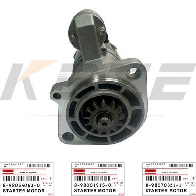 KBZE 8-98001915-0 ISUZU 4HK1 ENGINE 8-98070321-1 8-98054063-0 STARTER MOTOR 24V 13T 5.0KW FOR HITACHI ZX190 ZX210 ZX240 ZX280 ZX360