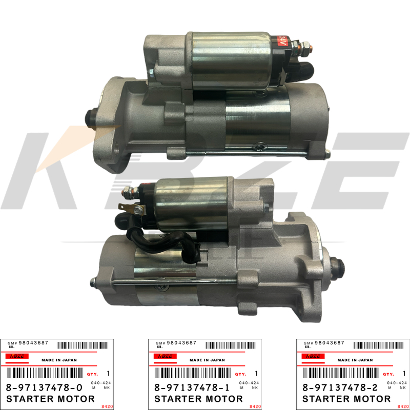 KBZE 8-97137478-2 ISUZU 4JB1 ENGINE 8-97137478-1 STARTER MOTOR ASSY 24V 11T 3.5KW FOR SK60 SK70 EX75 ZX70 ZX80