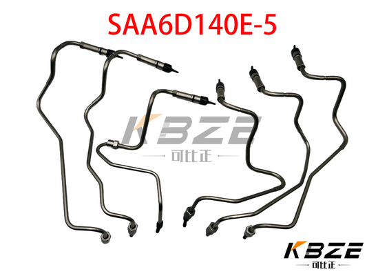 SAA6D140E-5 ইঞ্জিন উচ্চ চাপ জ্বালানী ইনজেক্টর পাইপ KOMATSU খননকারীর জন্য সেট