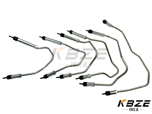 PC200-6 6D95 মেশিন উচ্চ চাপ জ্বালানী ইনজেক্টর পাইপ KOMATSU খননকারীর জন্য সেট